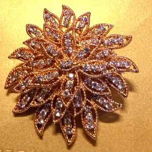 Charter Club Elegant Goldtone and  Floral Brooch